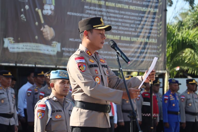 Rotasi Jabatan, Kapolres Belu, AKBP I Gede Eka Putra Astawa Pimpin Serah Terima Jabatan Kasat Lantas