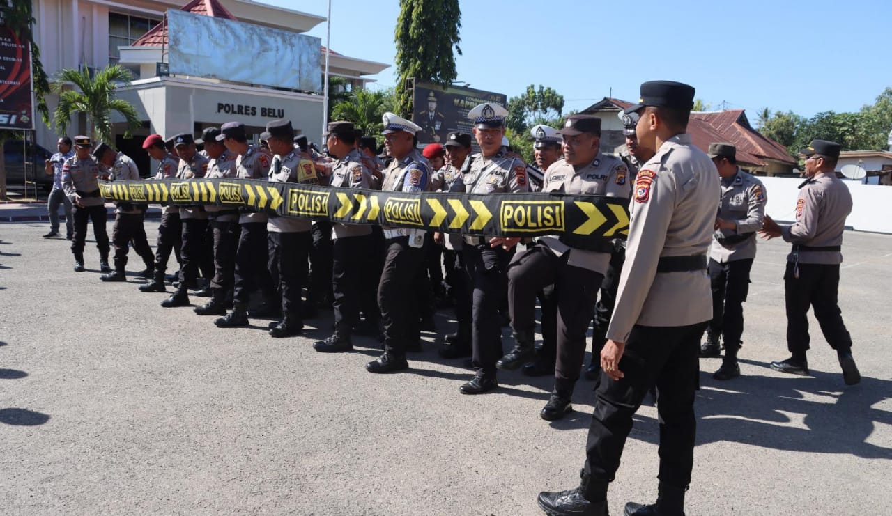 Antisipasi Unjuk Rasa, Polres Belu Gelar Latihan Pengendalian Massa